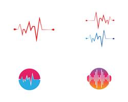 ilustración de onda de sonido vector