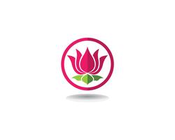 Belleza Vector Lotus flores diseño logo plantilla iconos