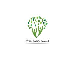 Tree family people logo vector template