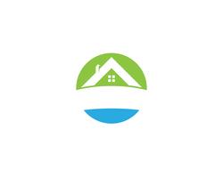 vectores de logotipo de la casa verde