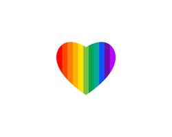 Love rainbow heart shape vector