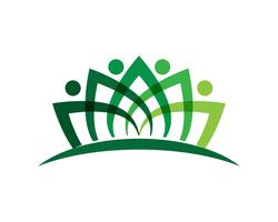 Human character logo sign,Health care logo. Nature logo sign. Green life logo sign vector