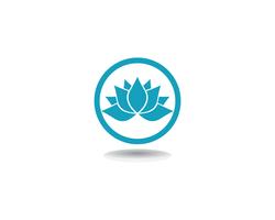 Belleza Vector Lotus flores diseño logo plantilla iconos