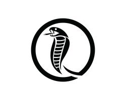 Elemento de diseño de logotipo viper serpiente. icono de serpiente de peligro. símbolo de víbora vector