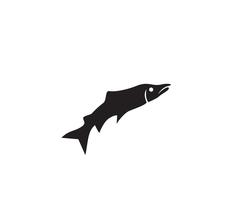pescado vector silueta plantilla salmón negro