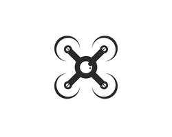 Drone logo and symbol vector illustration