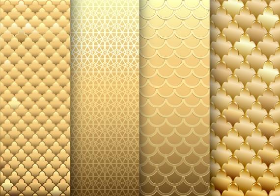 set of gold textures backgrounds
