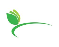 Imagen de vector verde único de plantilla de logotipo empresarial de agricultura