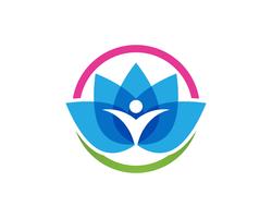 Logotipo y símbolos de Lotus People. vector