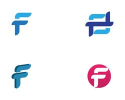 Letra de la plantilla del vector de los símbolos del negocio del logotipo de F