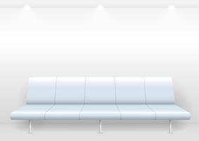 Modern sofa in the waiting area  vector