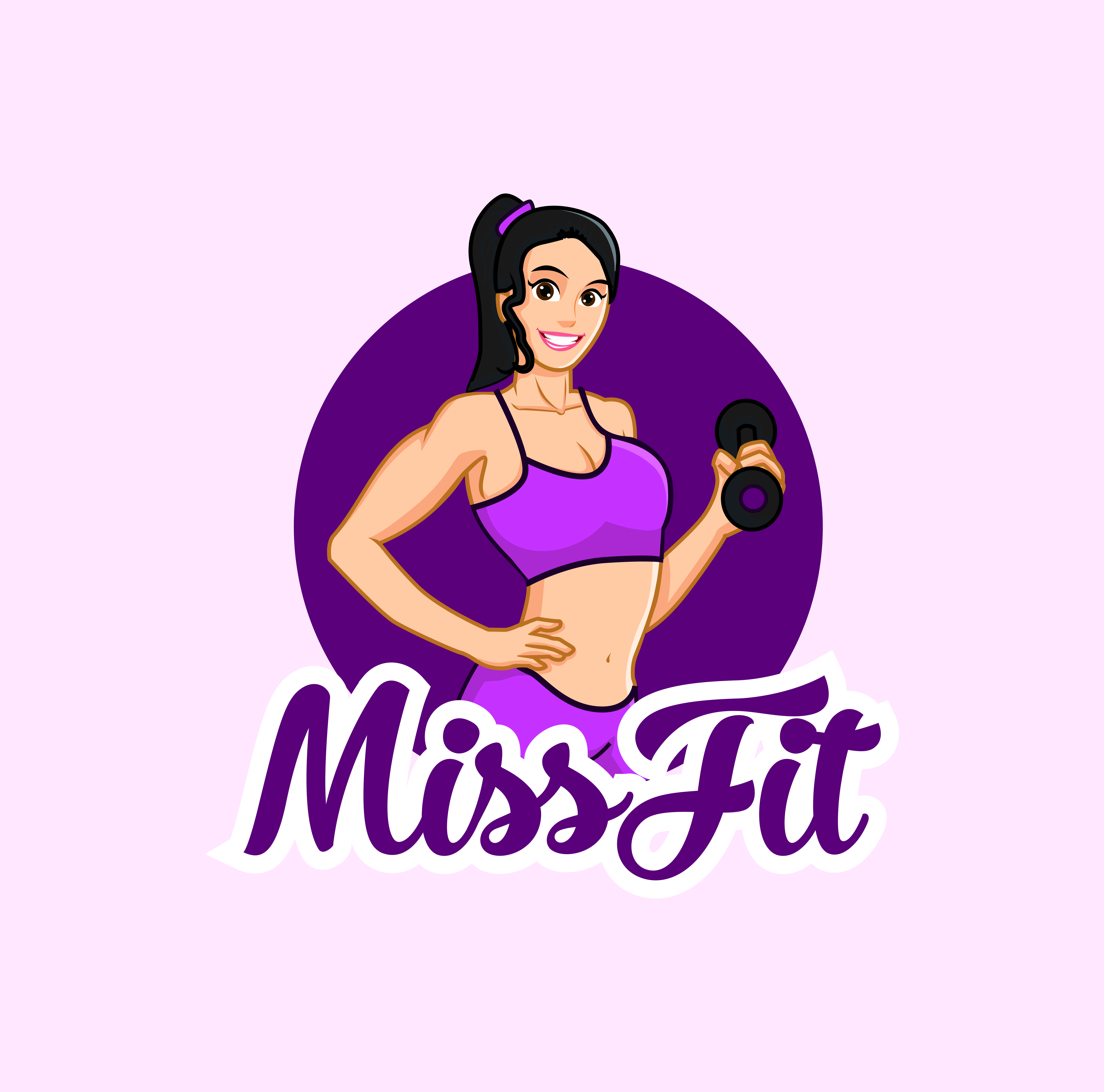 Fitness Women Character Logo Mascot Designs Download Free