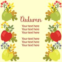 garden vertical border template apple flat style vector