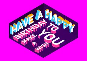 Happy Birthday Typography vector