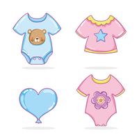 Cute baby clothing vector