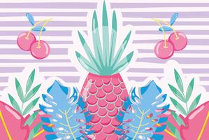 Punchy pastel fruits vector