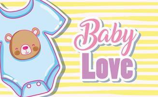 Baby love card vector