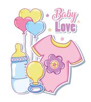 Tarjeta de amor bebé vector