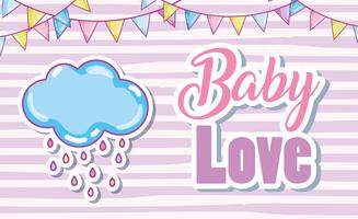 Baby love card vector