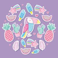 Punchy pastel summer collection vector