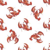 Seamless pattern. Lobster. Cancer.  Seafood. Design. Vector illustration.