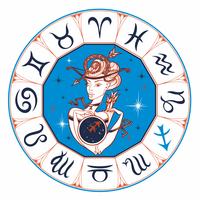 Zodiac sign Sagittarius a beautiful girl. Horoscope. Astrology. Vector. vector