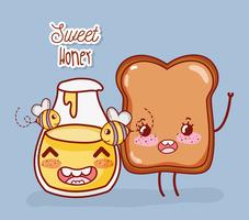 Sweet honey and toast vector