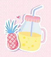 Juice mason jar punchy pastels vector