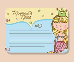Mermaids printable sheet vector