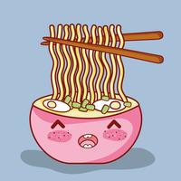 Asian food cute kawaii cartoon vector