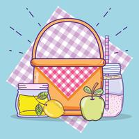 Summer food cartoons vector