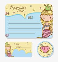 Mermaids printable sheet vector