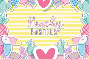Punchy pastels concept vector