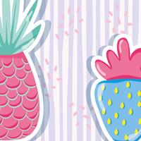 Punchy pastel pineapple vector