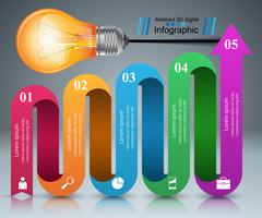 Infographic design. Bulb, Light icon. vector