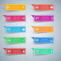 Infographic design. List of 10 items. vector