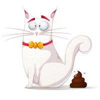 Funny, cute cat illustration. vector