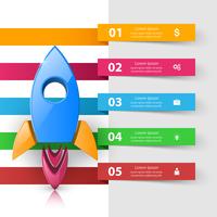 Rocket icon. Abstract  illustration Infographic. vector