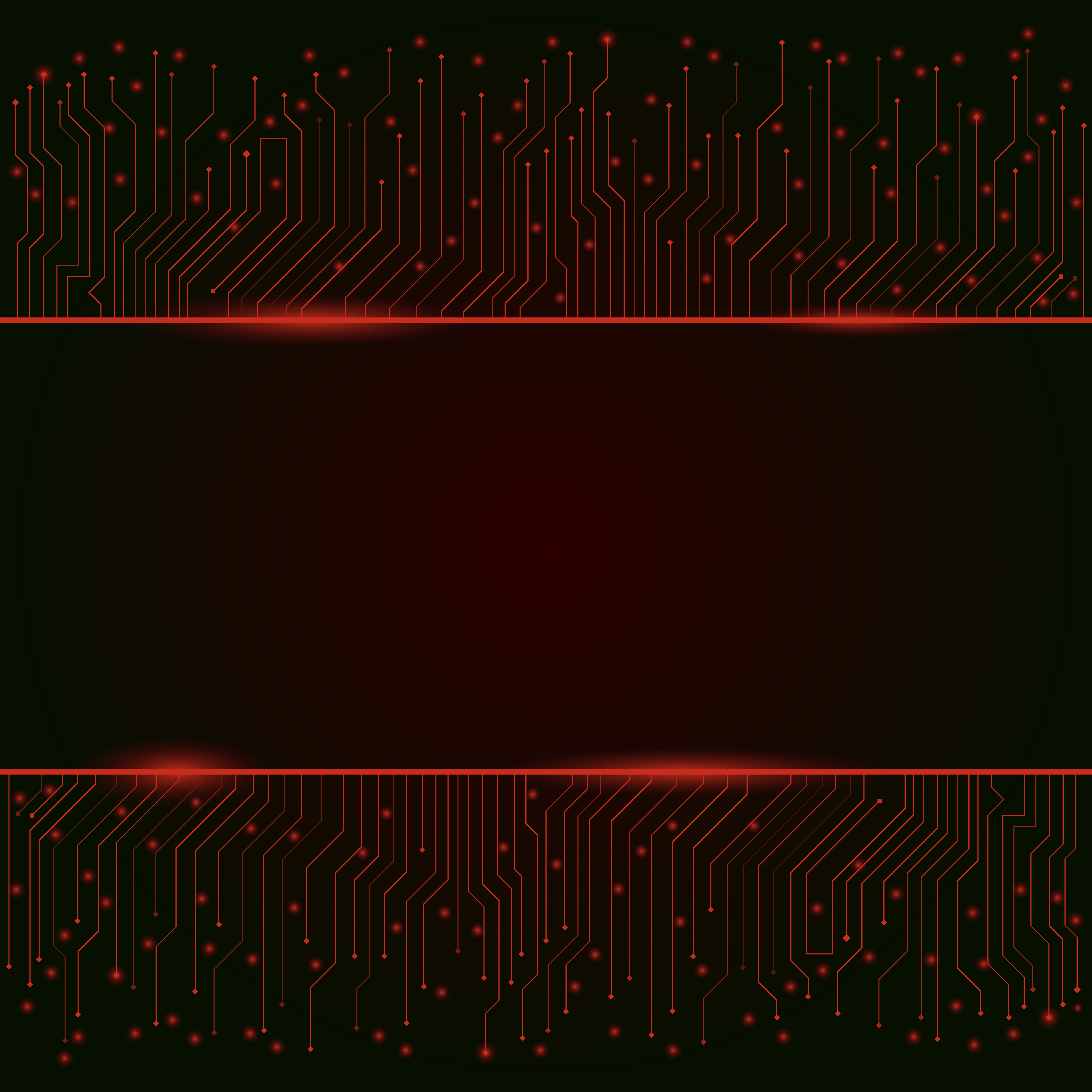 Circuit Board Red Abstract Lights Background Banner