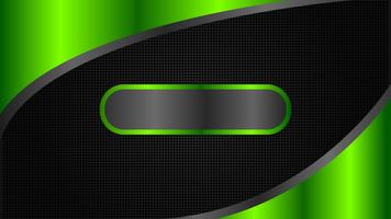 Diseño de banner de tecnología abstracto negro y verde, estilo minimalista vector