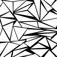 White and black geometric background with triangle shapes vector