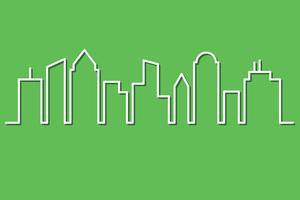 Ciudad de estilo minimalista horizonte vector