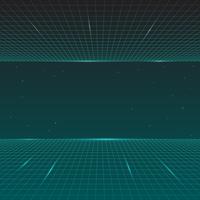 Futuristic synth retro wave, 80s style, future retro line background vector