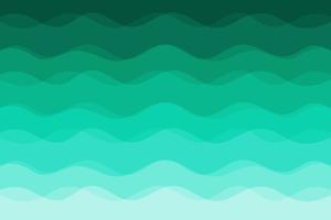 Green waves background for design vector