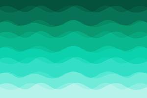 Green waves background for design vector