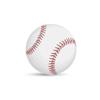 Bola de béisbol aislada sobre fondo blanco vector