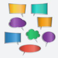 Vector set of color speech bubble icons