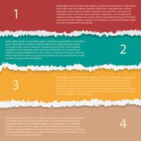 Torn paper options vector infographic template