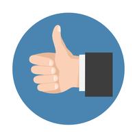 Thumb up symbol for social network vector