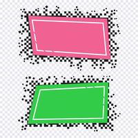 Pixel art design of banners vector